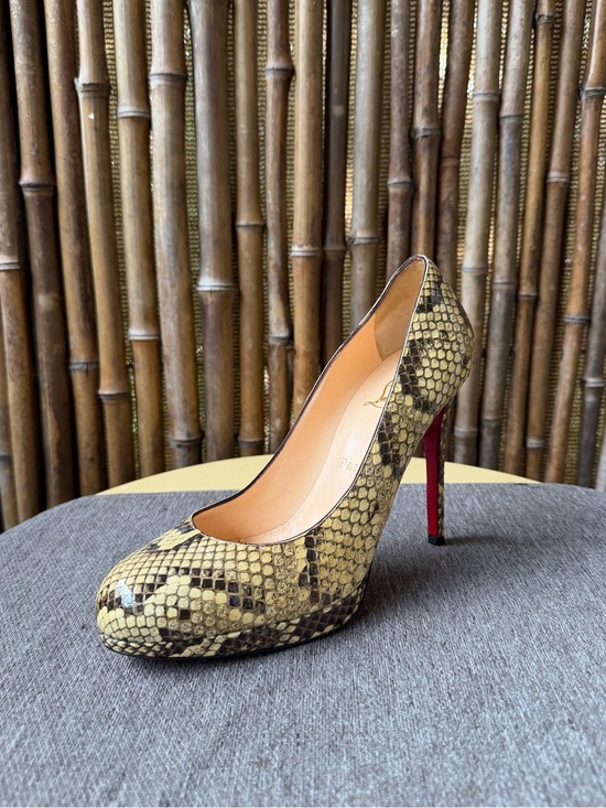 Christian Louboutin Shoes - CHRISTIAN LOUBOUTIN  snake skin Leather Simple Pump